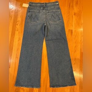 NWT Mother denim the ditcher roller zip sneak wide leg, sz 32